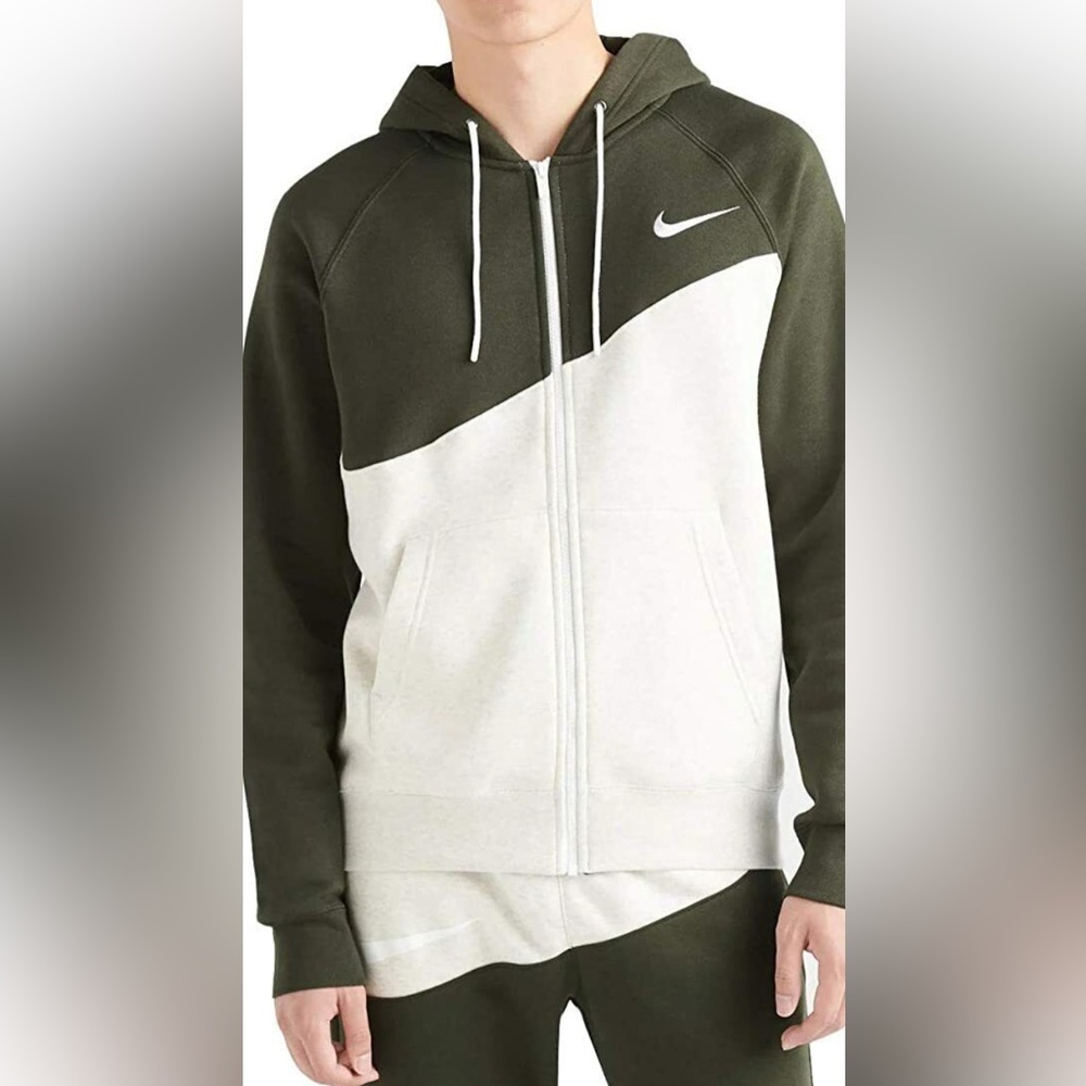 Nike Swoosh Full Zip Fleece Hoodie with pockets size L/Large